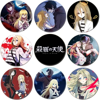 1pcs Anime Angels of Death Cosplay Badge Cartoon Rachel Gardner Ray Broche Spelden Zack Collectie tassen Badges voor Rugzakken