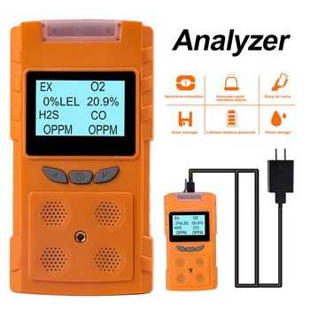 4 in 1 Gas Detector Real-time Detectie Apparaat Multi Gas Zuurstof zwavelwaterstof, Koolmonoxide Brandbare Monitor