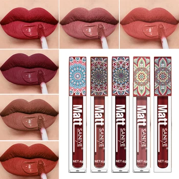 9Colors Mat Vloeibare Lipsticks Waterproof Ultra Velvet Lip Stick Pigment Sexy Rode Naakt Long Lasting Lip Gloss Make-up