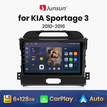 Junsun V1 AI Stem Draadloze CarPlay Android-Auto Radio Voor Kia Sportage 3 SL 2010 - 2016 4G-Car Multimedia GPS-2din autoradio