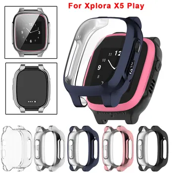 Voor Xplora X5 Spelen Beschermende Cover Case Kind Smart Watch Gegalvaniseerde TPU Screen Protector Shell Frame Case Hoes Accessoires