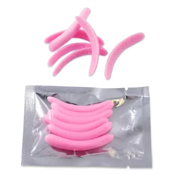 3pairs Roze Eyelash Perm Siliconen Pad Recycling Wimpers Staven Schild hijsen 3D wimperkruller Make-up Accessoires Applicator Tool