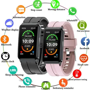 Slimme Horloge G-Sensoren bloeddruk lichaamstemperatuur ECG Hartslag Slaap Monitoring Sport Armband