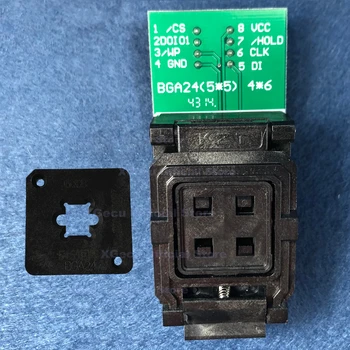 BGA24/TFBGA24 TE DIP8 IC Socket Adapter//Adapter voor 8X6 mm breedte lichaam BGA SPI Flash-chips,zoals W25Q16/V32/Q64/Q128/Q256