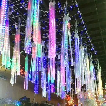 30/50cm-8 Buizen meteorenregen Regen LED String Lichten van de kerstboom Decoraties Straat Garland voor de Inrichting Noel Nieuwe Jaar Navidad