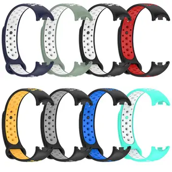 Siliconen Band Voor Xiaomi Mi Band 8 TPU Dubbele Kleur Band Horloge Band voor Miband 8 SmartWatch Polsband Armband voor Miband 8