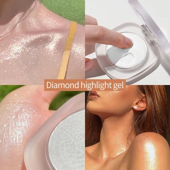 3D Diamond High Gloss Gel Waterproof Helderen Glans van de Make-Face Markeer de Contouren aangeven dat er Poeder Cosmetische Hulpmiddelen Voor Vrouwelijke Schoonheid