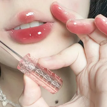 Lipgloss Hydrateren Lip Gloss Lip Glaze Transparant Glas Lip Olie Waterproof Liquid Lipstick Nude Bruin Heldere Tint Make-Up