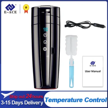 12V 24V Auto Verwarming Cup Elektrische Waterkoker Rvs Smart Temperature Control Touch LCD-Display Reizen Koffie Mok Warmer