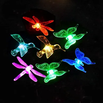 Zonne-Licht Buiten Vlinder Dragonfly Lichten Inzet Lights Outdoor Kleur Veranderende Verlichting Binnenplaats, Tuin Decoratie