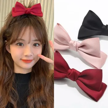 Koreaanse 3D-Rood Strikje haarspelden Schattige Prinses Haar Clips Lint Haarspeldjes Muts voor Meisjes Vrouwen Fashion Haar Accessoires 2023 Nieuwe