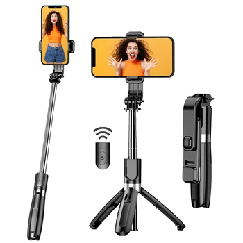 Draagbare Selfie Stick Handheld Statief met Afneembare Draadloze Afstandsbediening en Mini Driepoot Selfie Stick