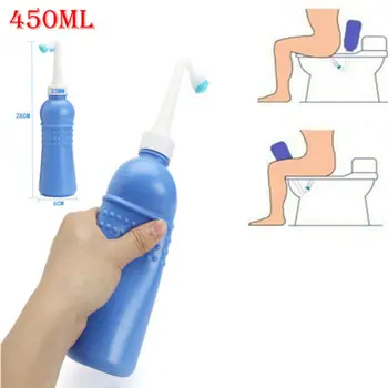 450 ML Draagbare Bidet Handheld Outdoor Travel Toilet Washlet Spray Stoel Unisex Schoon Wassen Fles