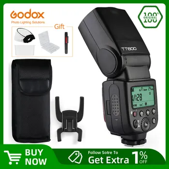 Godox TT600 Speedlite 2.4 G Draadloze GN60-Master/Slave Flitser Speedlite voor Canon Nikon Sony Olympus Pentax Fuji Lumix