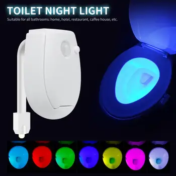 Smart Toilet Nacht Licht 7Colors PIR Motion Sensor Toilet Licht Waterdichte LED Nacht-Lamp Wc-pot Verlichting Voor de Badkamer