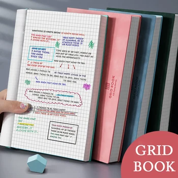 Soft Grid Notitieboekjes A5/B5/A4,Reizigers Tijdschriften School, Kantoor Vergader-Record Kladblok Mindmap Handboek Schetsboek Voor Het Tekenen Van
