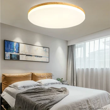 Houten Art LED-Lamp Plafond Woonkamer Slaapkamer Plafond Lamp Gangpad Balkon Verlichting, AC85-265V
