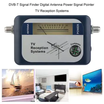 DVB-T Finder Digitale Luchtfoto Terrestrische TV-Antenne Signaal Power Sterkte Meter Aanwijzer TV-Ontvangst Systemen Met Kompas