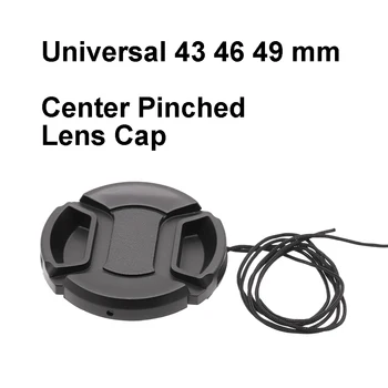 Universele 43 mm 46 mm 49 mm Center Snuifje Snap-on Lens Cap Voor Canon Nikon Sony Fujifilm digitale Camera