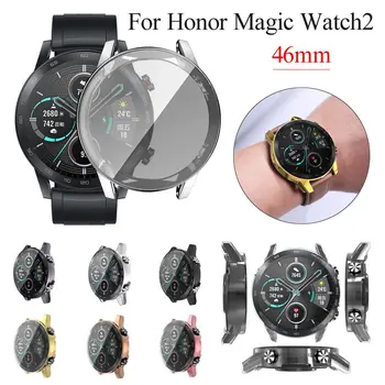 Dun Zacht Beschermend omhulsel Slim TPU Horloge Plating 360 Volledige Dekking Screen Protector Voor de Eer Magische Horloge 2 46mm