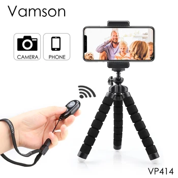 Vamson Mini Statief voor een Telefoon camera Flexibel Been voor de iphone voor Xiaomi voor Samsung Gorillapod Octopus Statief VP414E