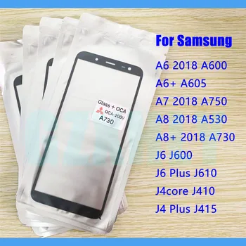 10pcs/veel GLAS + OCA LCD Voorste Buitenste Lens Voor Samsung Galaxy A750 J610 A730 J410 A530 A605 A6 A8 J4 J6 + Plus A7 Touch Scherm