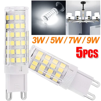5/1Pcs 220V G9 LED Lamp 3W 5W 7W 9W Lamp 6000K Wit Spotlight Vervangt Halogeen Licht Huis Energiebesparing Felle Lamp Kralen