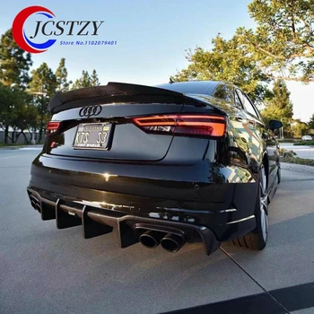 JCSTZY Spoiler Vleugel Voor Audi A3 S3 RS3 2014 - 2018 Hoge Kwaliteit Carbon Fiber Achter Dakspoiler Stam Lip Boot Dekken Auto Styling