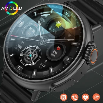 LIGE Nieuwe NFC Smart Watch Mannen AMOLED Ultra Serie Sport Armband Bluetooth Bellen Waterdichte Stem Assistent Mannen Vrouwen Smartwatch