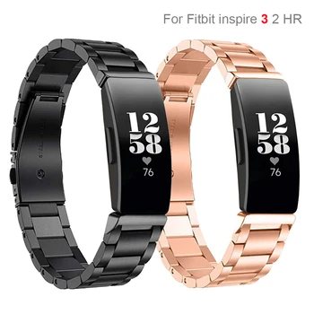 Essidi Voor Fitbit inspireren inspireren HR Armband Riem Roestvrij Staal Smart Pols Band Vervanging Voor Fitbit inspireren 2 3 Horloge