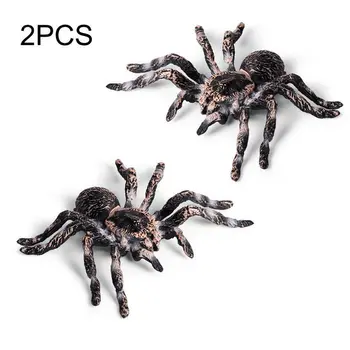 2Pcs PVC Halloween Nep-Realistische Spider Insect Model Grap Prank Eng Prop Speelgoed Hot Party & Vakantie-DOE-Decoraties