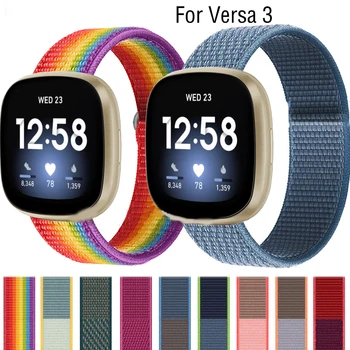 Nieuwe Nylon Lussen Geweven Band Voor Fitbit Versa 3/Zin Smart Band Van Het Horloge Sport Vervangen Polsbandje Voor Fitbit Versa 3 Correa Armband