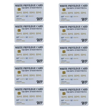 10 STUKS Witte Privilege Card Troeven Alles Credit Card Sets Portemonnee Steek de Kaart Romantische Kaart relatiegeschenken