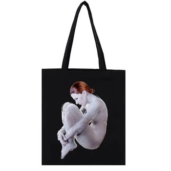De franse Zanger Mylene-Boer Y2k Canvas Tote Bag Art Foto 's Women' s Tassen Ontworpen 2023 Shopper Handtassen Mode Totebag Grappig