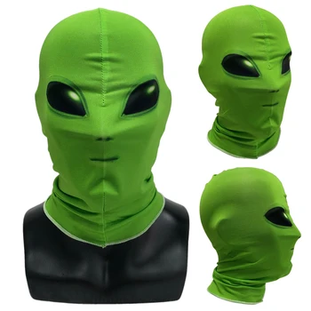 Groen Alien Masker Cosplay UFO Alien Full Face Maskers Helm Maskerade Carnaval Halloween Party Kostuum, Props