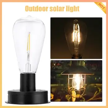 1pc Solar LED Wolfraam Gloeidraad Lamp Lamp 2800K Tuin Nacht Licht 7/8/9cm Hek Verlichting Voor Buiten Lamp Decoratieve