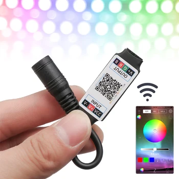 Mini Bluetooth LED RGB Strip Light Controller Draadloze Smart Phone Control DC 5-24V 6A Voor 3528 RGB 5050 Strip Licht Accessoires