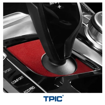 TPIC Auto Gear Shift Paneel Trim Sticker voor BMW G30 G38 5GT 6GT Serie 2022-2017 Alcantara Center Control Base Cover Accessoires