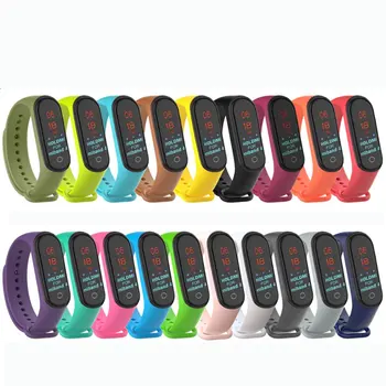 Armband Voor Xiao Mi Armband 4 Fitness Armband Horloge Band 2020 Nieuwe Millet Silica Armband 4 Polsbandje Smart Sport Armband