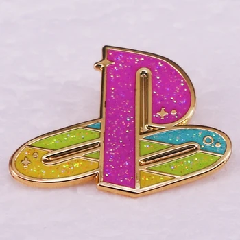 Playsttation Gaming Systeem Gekleurde Logo Email Pin Spel Gamer Badge Glitter Broches Sieraden Verzenden Vriend Fans Boutique Gift