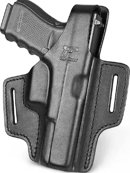 Holster voor Glock 17 19 19x 22 23 31 32 45 2 Slot van volnerf Leer OWB Duim Breken Pistool Houder Jacht Tactial Recht Pistool zak