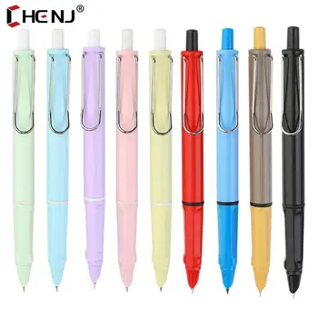 Druk op Metalen vulpen, Intrekbare Extra Fijne Punt 0,38 mm Inkt Pen vulpen Inkt Pennen voor Kantoor Supplies School Supplies