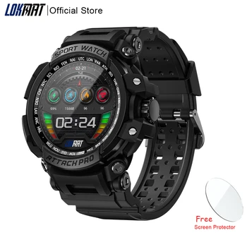 LOKMAT AANVAL Pro Sport Smart Watch Fitness Tracker Waterdichte Smartwatches Touch Screen hartslagmeter voor Android Telefoon