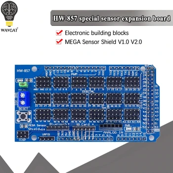 Voor de Arduino MEGA Sensor Schild V1.0 V2.0 Gewijd Uitbreiding Development Board MEGA 2560 Sup IIC Bluetooth SD-Robot Onderdelen DIY