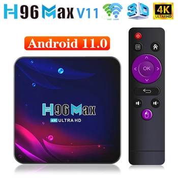 Global H96 MAX Smart TV Box Android 11 2.4 G&5G Wifi BT4.0 4K 3D-Snel-Top Box H96MAX Android11.0 Google Voice Control Subscriptio