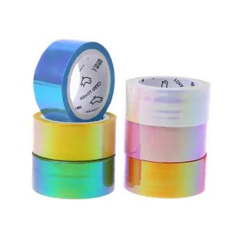 5m Ritmische Gymnastiek Decoratie Holografische RG Prismatische Glitter Tape Hoepels Stick