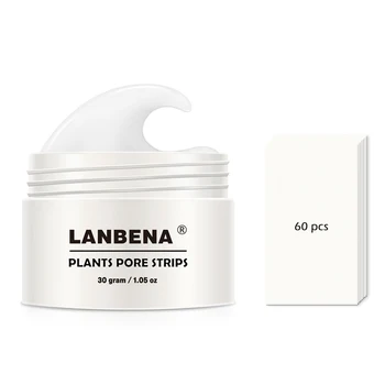 LANBENA Blackhead Remover Crème Papier Plant Porie Strip Neus Acne Reiniging Peeling-Off Modder Masker Behandeling huidverzorging TSLM2