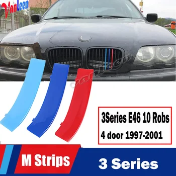 Voor BMW 3-Serie E46 2door 4door 1997-2004 Auto 3D-M Styling Grille Trim Bumper Cover Strips, Stickers Externe Decoratie