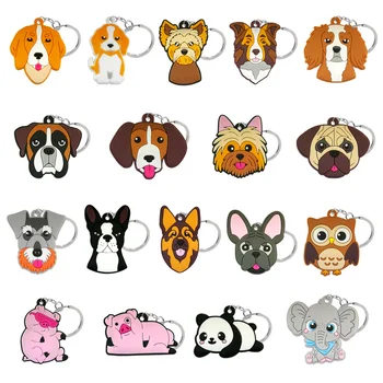 2022 Nieuwe Schattige Dieren Serie Sleutelring Charmes Hond Olifant Varken Sleutelhanger Mooie Cartoon Accessoires Hanger Sleutelhanger Geschenken