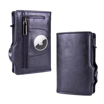2022 Mannen Vrouwen Credit Card Houder Anti Rfid Protection Portemonnee Leder Slim Mini Wallet Metaal Aluminium Business id Card Case Tas